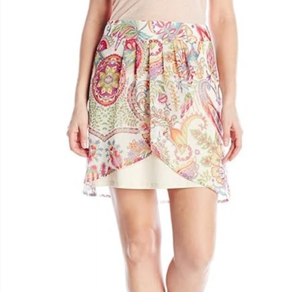 NWT - Desigual Women’s Floral Faux Wrap Mini Skirt - Made in Spain - Size 4 / S - Picture 2 of 11
